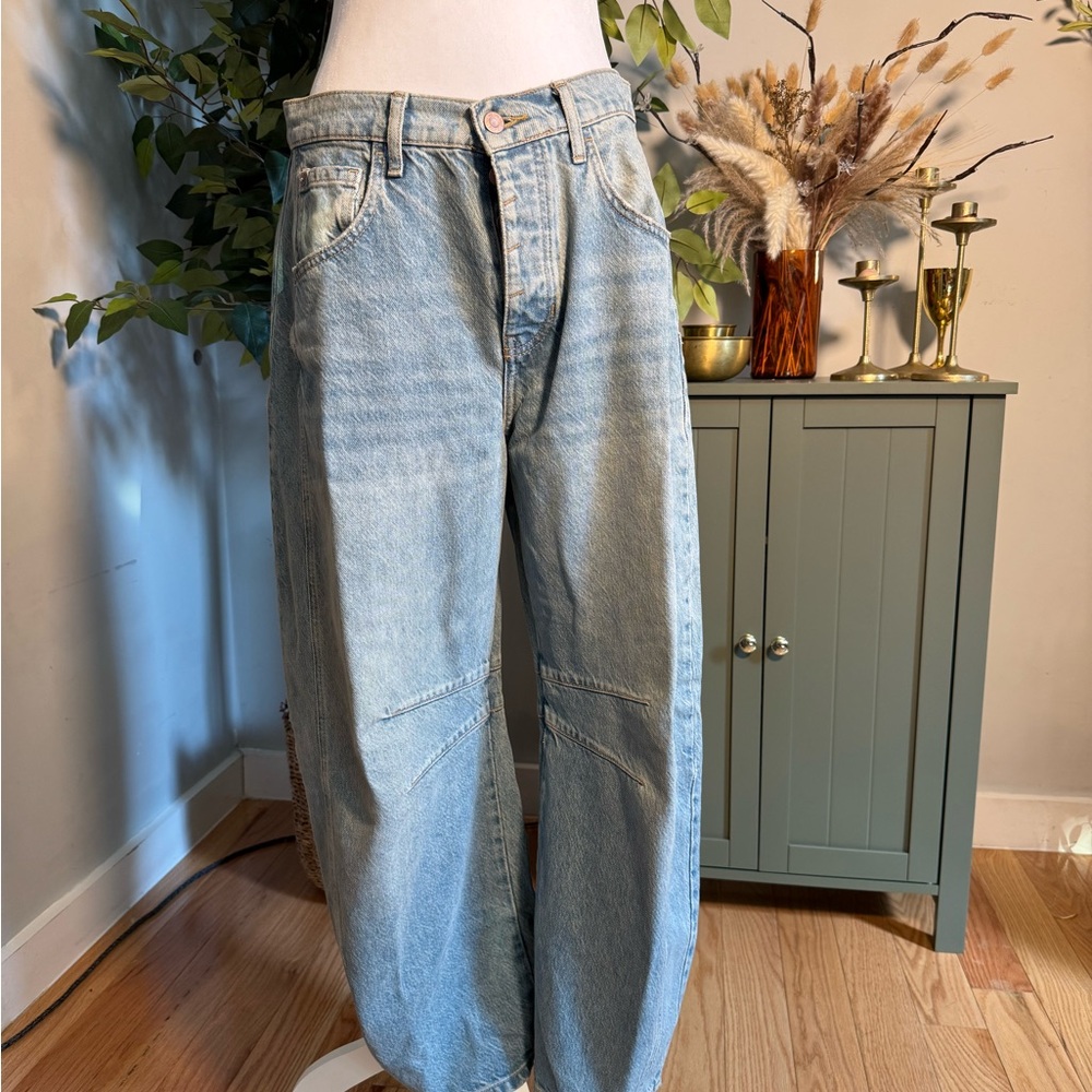 We The Free Good Luck Mid Rise Barrel Jeans in Kismet 27R